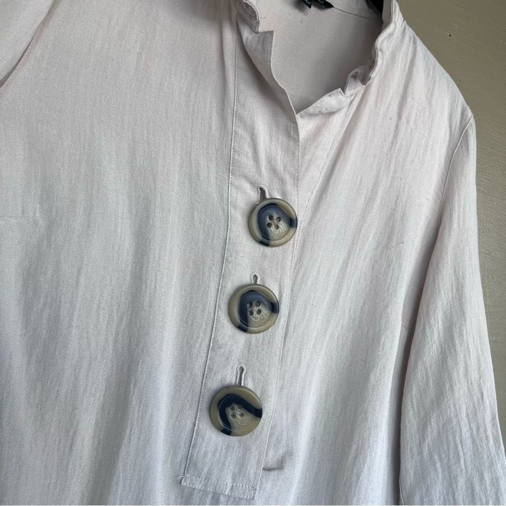 John Mark Rayon Large Button Tunic Small - image 5